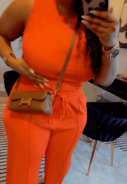 Women's Summer 2-Piece Outfits - Ribbed Knit