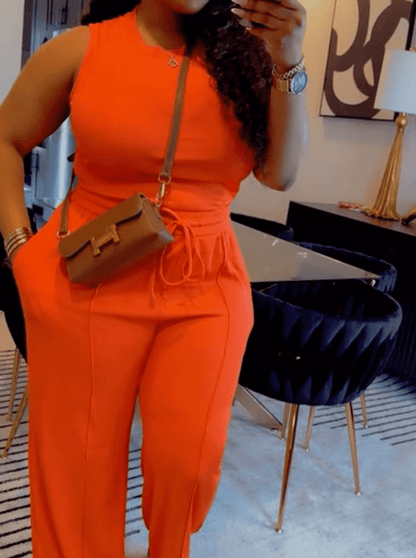 Women's Summer 2-Piece Outfits - Ribbed Knit