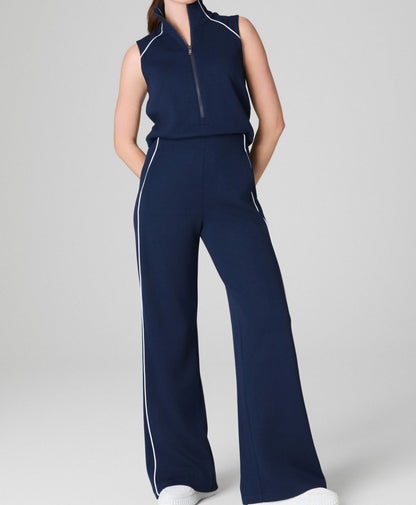 Sleeveless Mockneck Jumpsuit