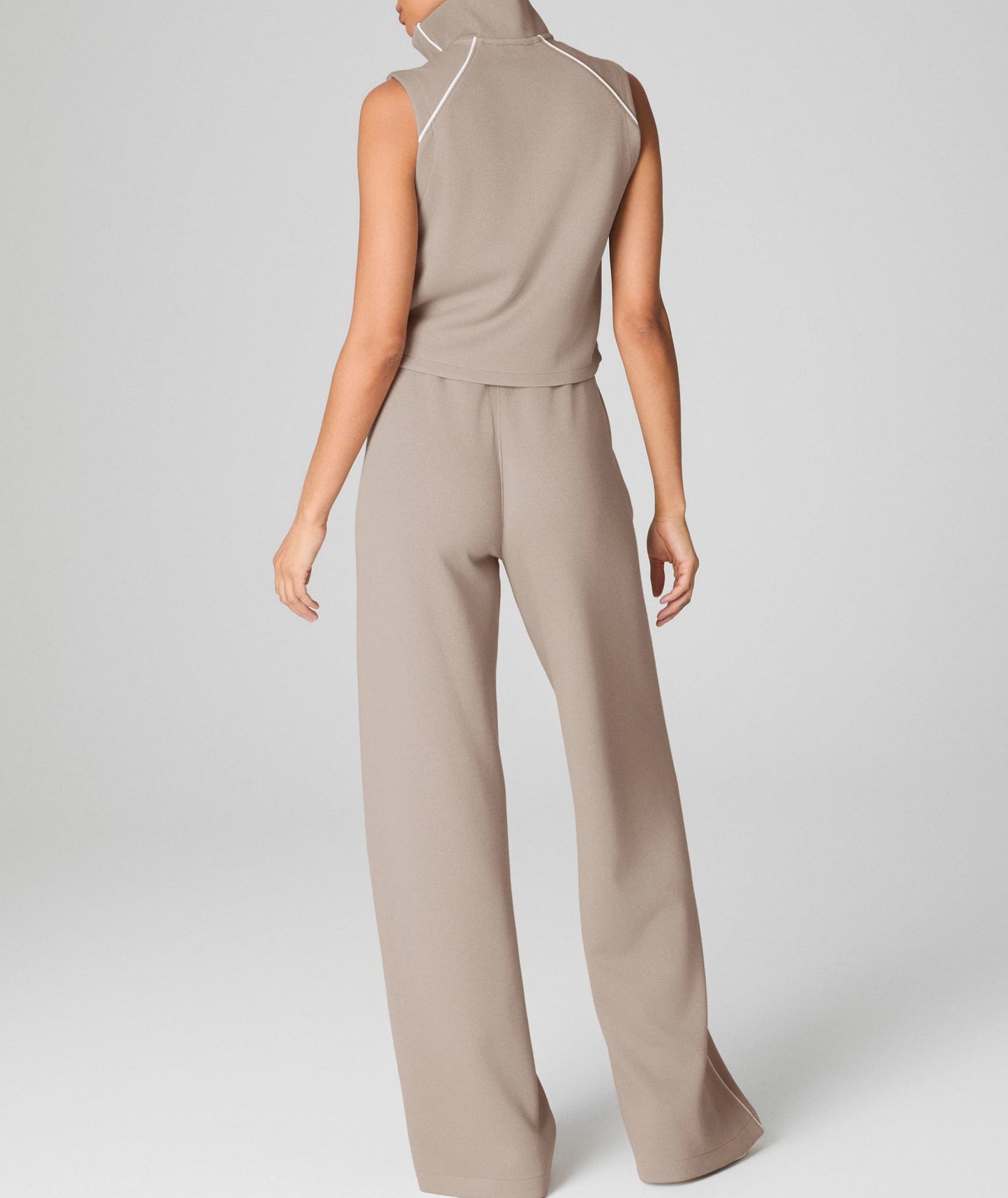 Sleeveless Mockneck Jumpsuit