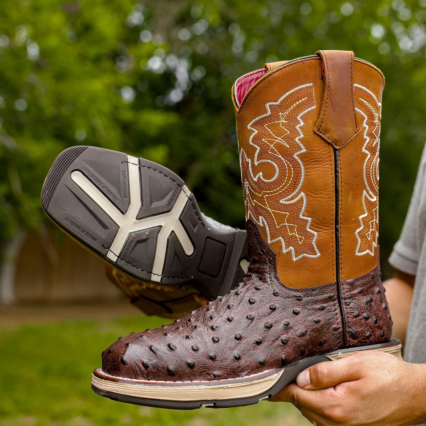 Original Ostrich Leather Boots