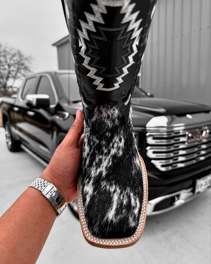Premium Cowhide Boots - Square Toe