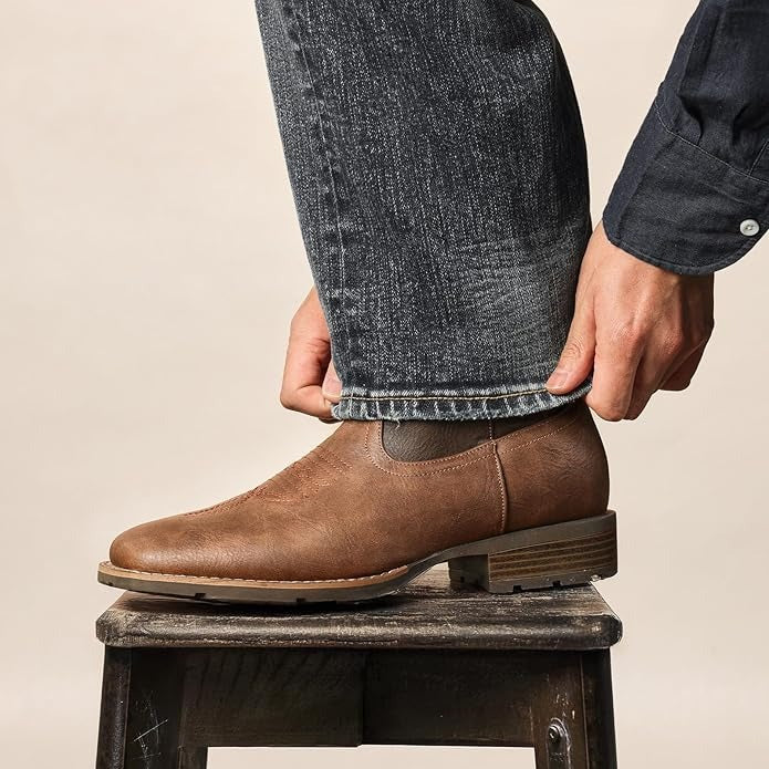 Men's Western Leather Cowboy Boots