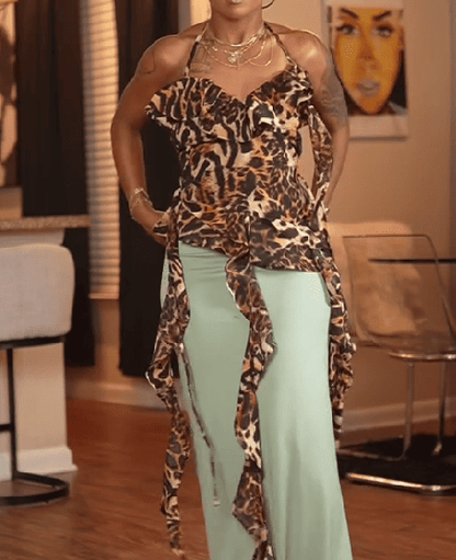 Satin Leopard 2pc Set