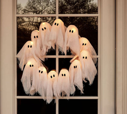 Lit Ghosts Wreath