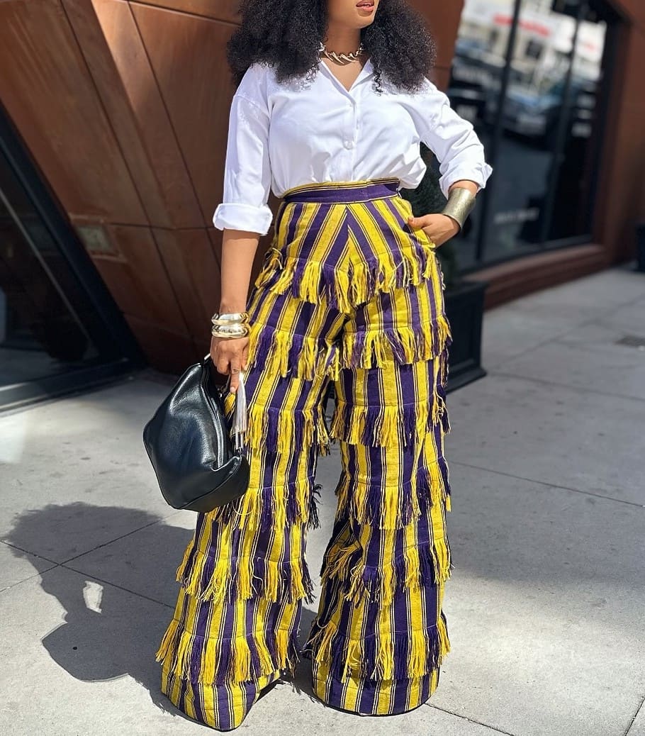 Fringe Stripe Pants