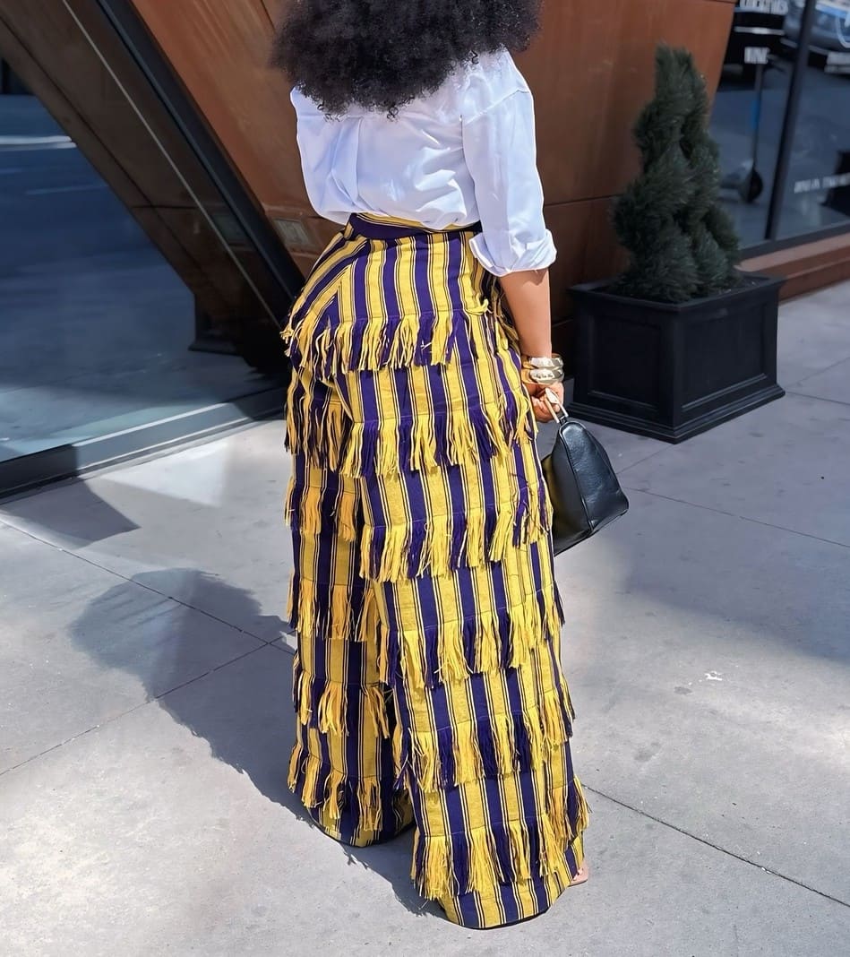 Fringe Stripe Pants