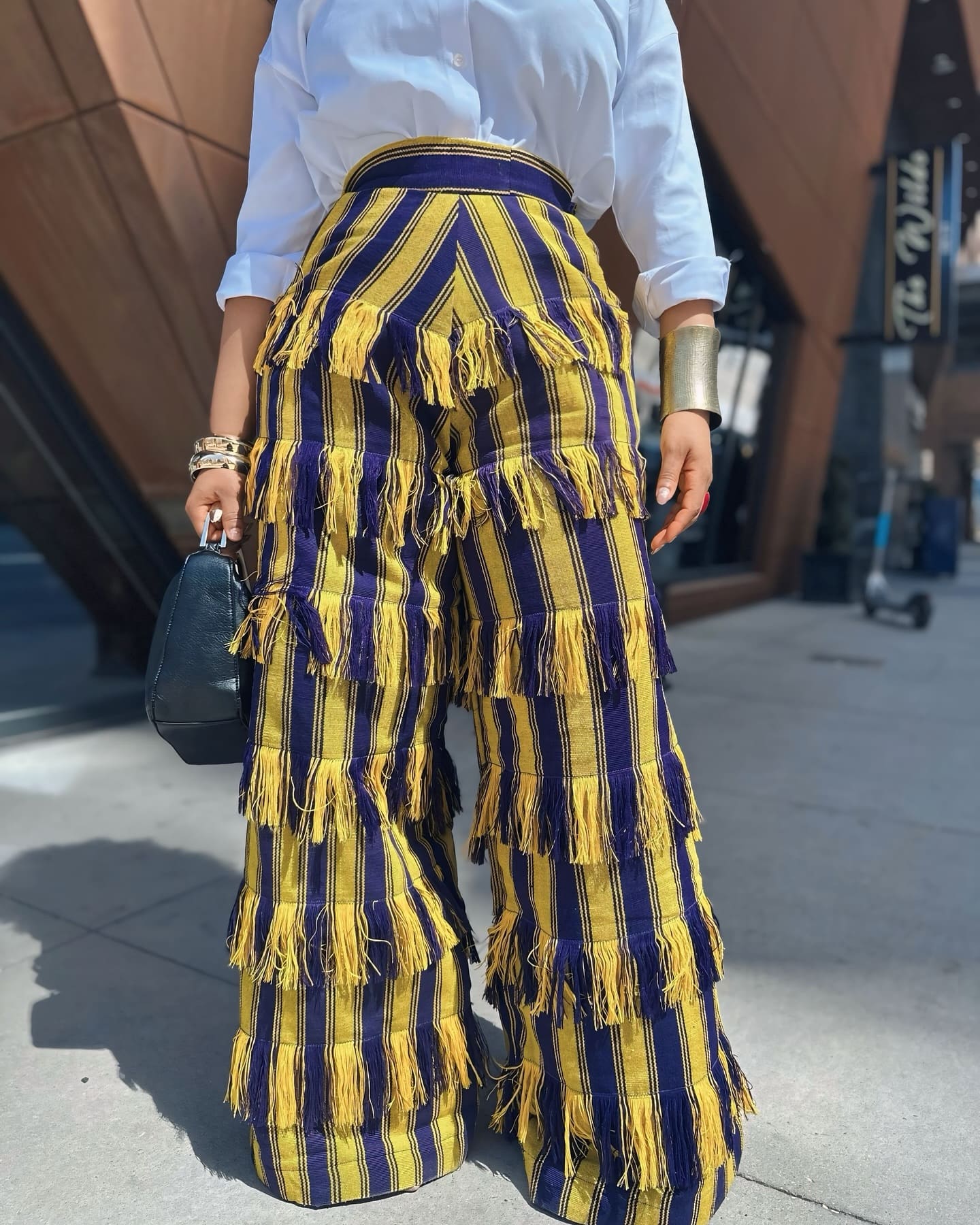 Fringe Stripe Pants