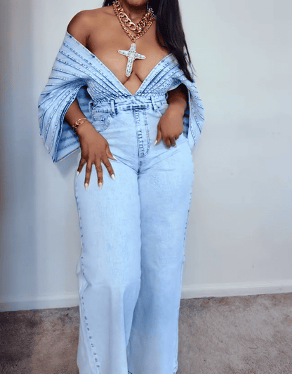 Born To Stand Out Denim Jumpsuit