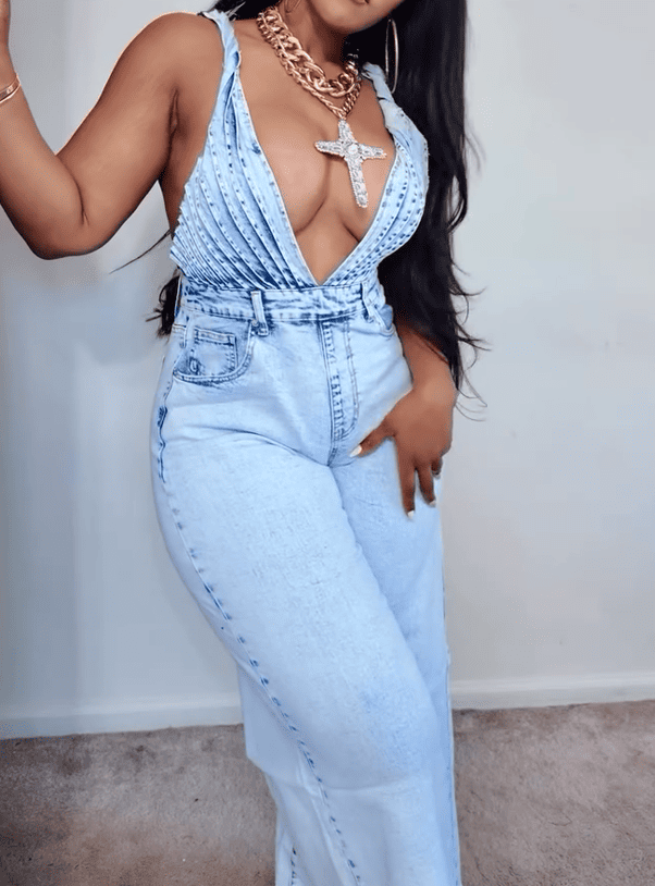 Born To Stand Out Denim Jumpsuit