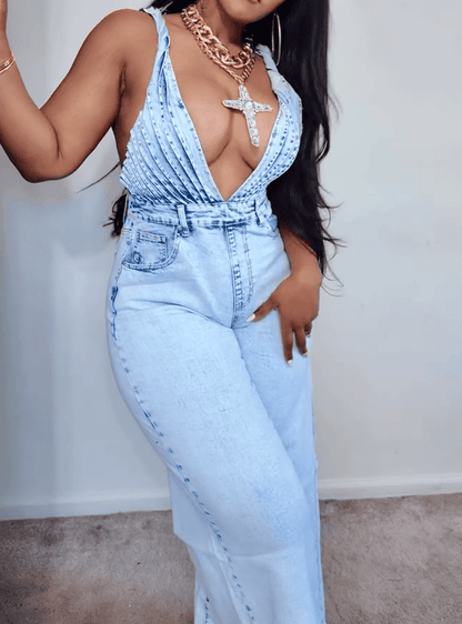 Born To Stand Out Denim Jumpsuit