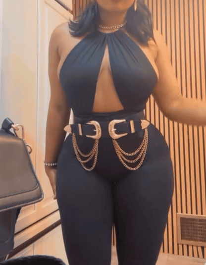 Straps Cutout BodyStocking Jumpsuit
