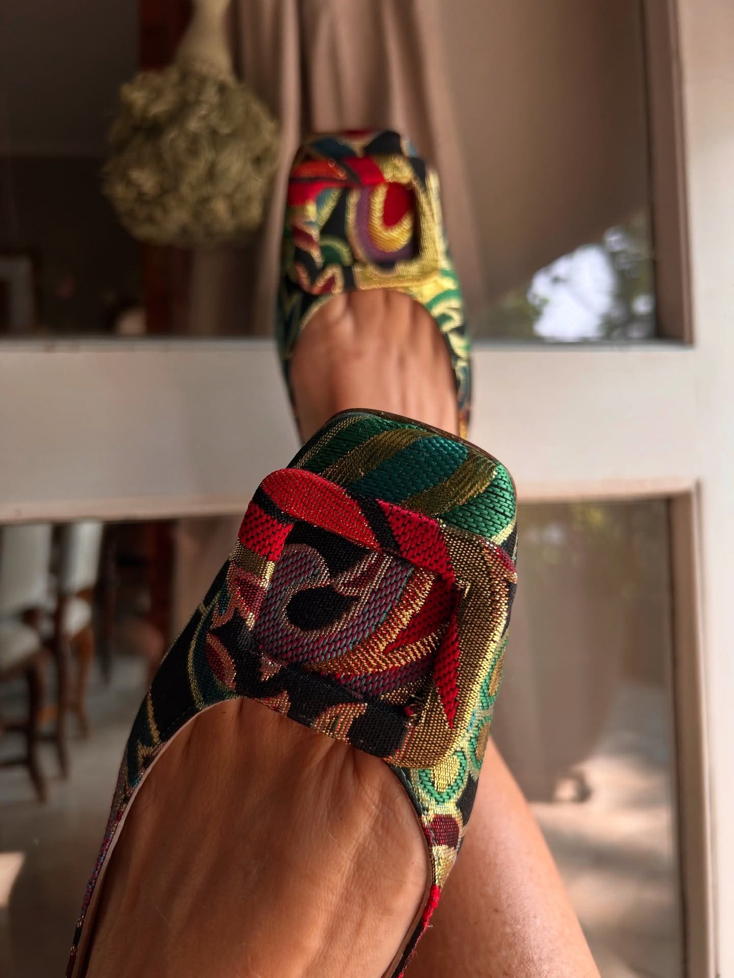 Multi Brocade Patterned Ballet Shoes