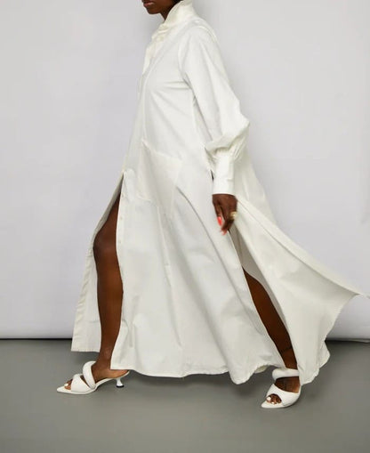 Maxi Flared Shirt Dress