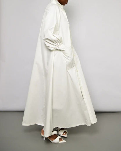 Maxi Flared Shirt Dress
