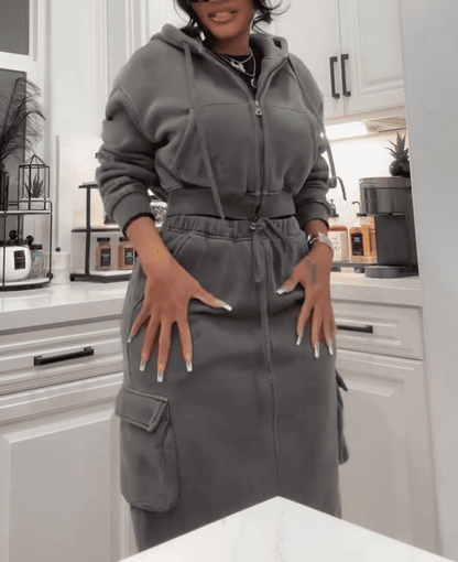 🔥Hot Sale 🔥Fashion Hooded Pockets Two Pieces Set