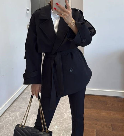 Oversized Drop Shoulder Trench Coat