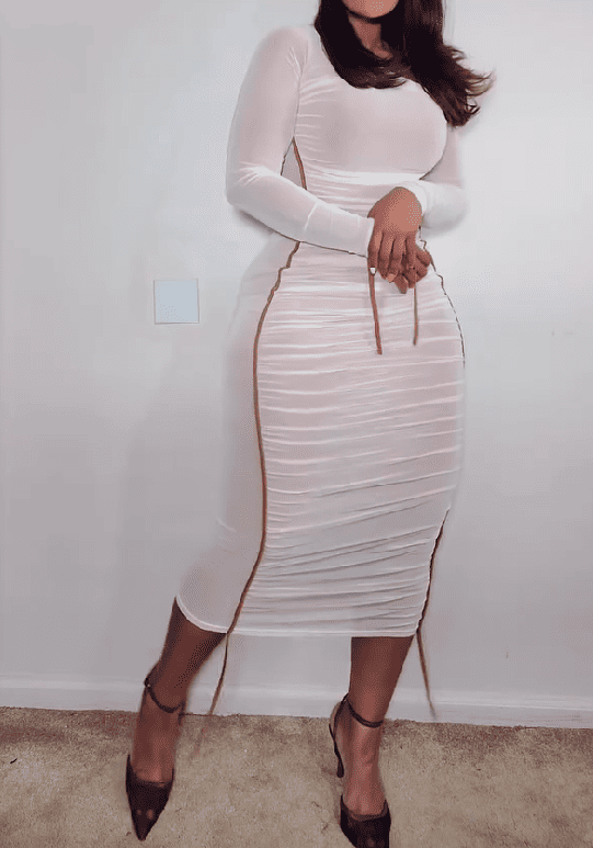 Nude Maxi dress