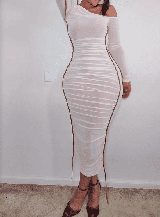 Nude Maxi dress