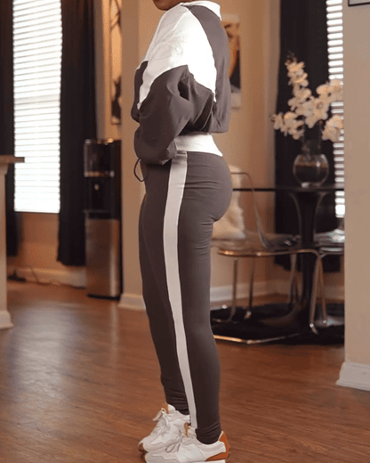Sporty Chic Two-Piece Sweatsuit Set