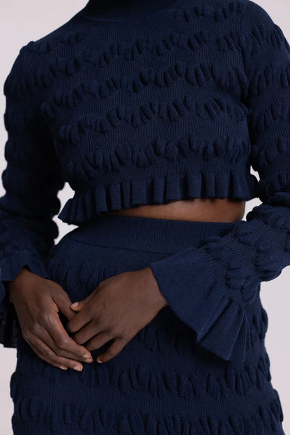Knit Crop Top & Mermaid Skirt Set