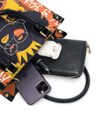 Orange Leather Handbag