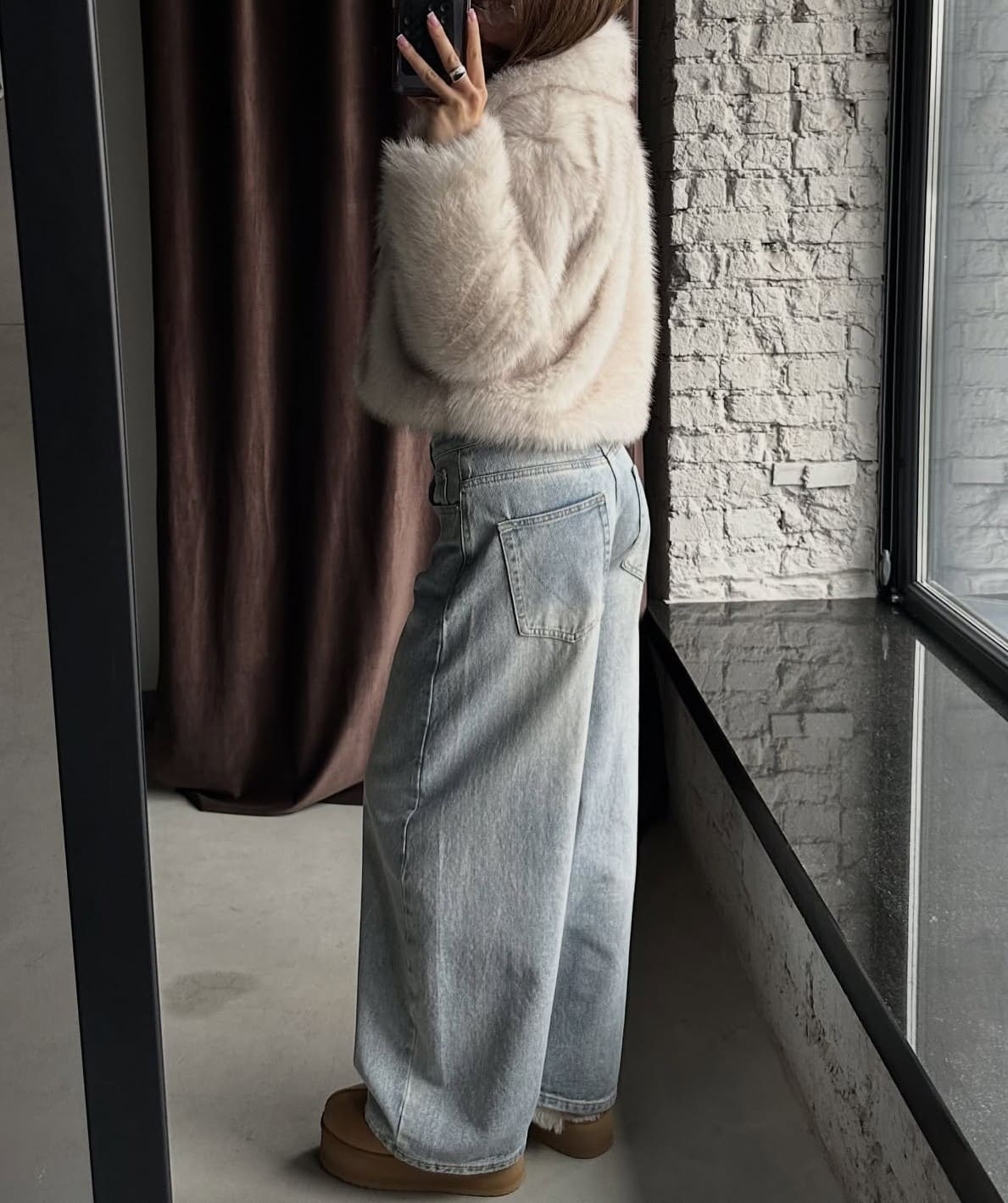 Cropped Fur Coat