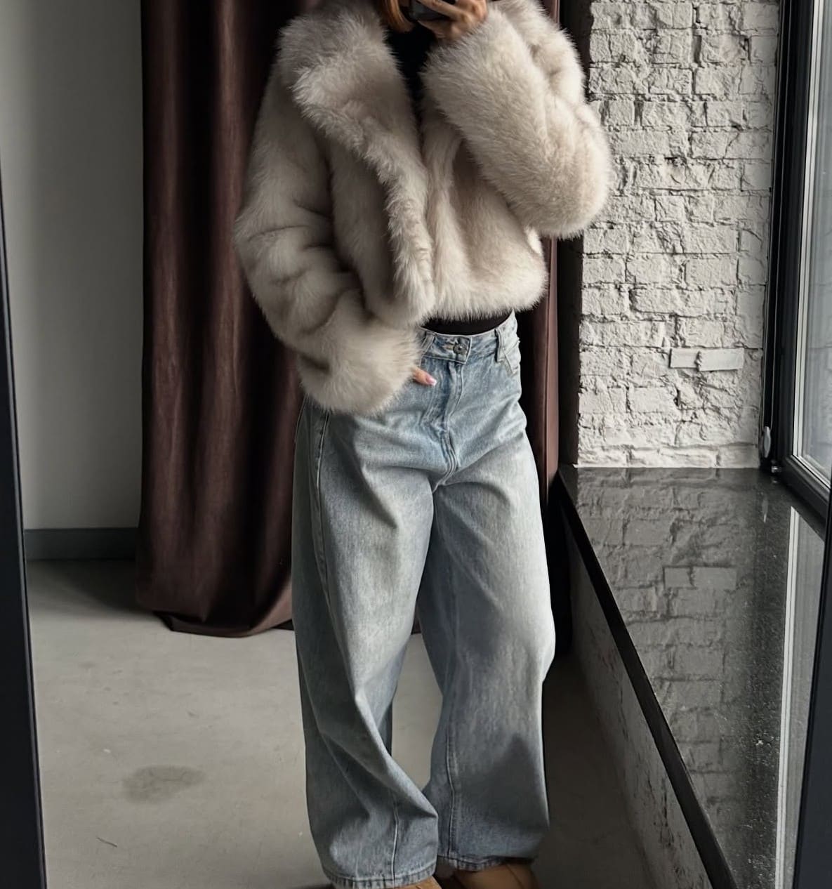 Cropped Fur Coat