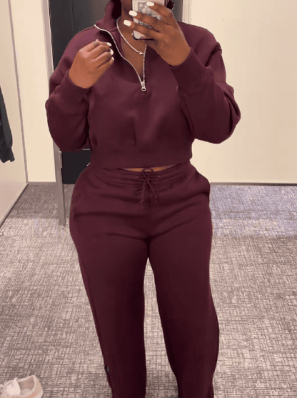 Zippered Track Top + Pants