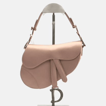 Saddle Bag with Crystal Buckle Handbag
