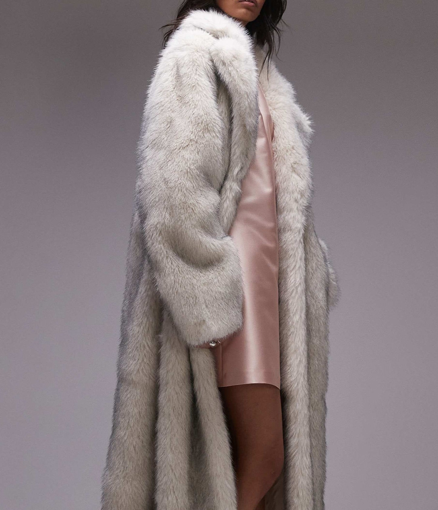 Faux Fur Long Coat