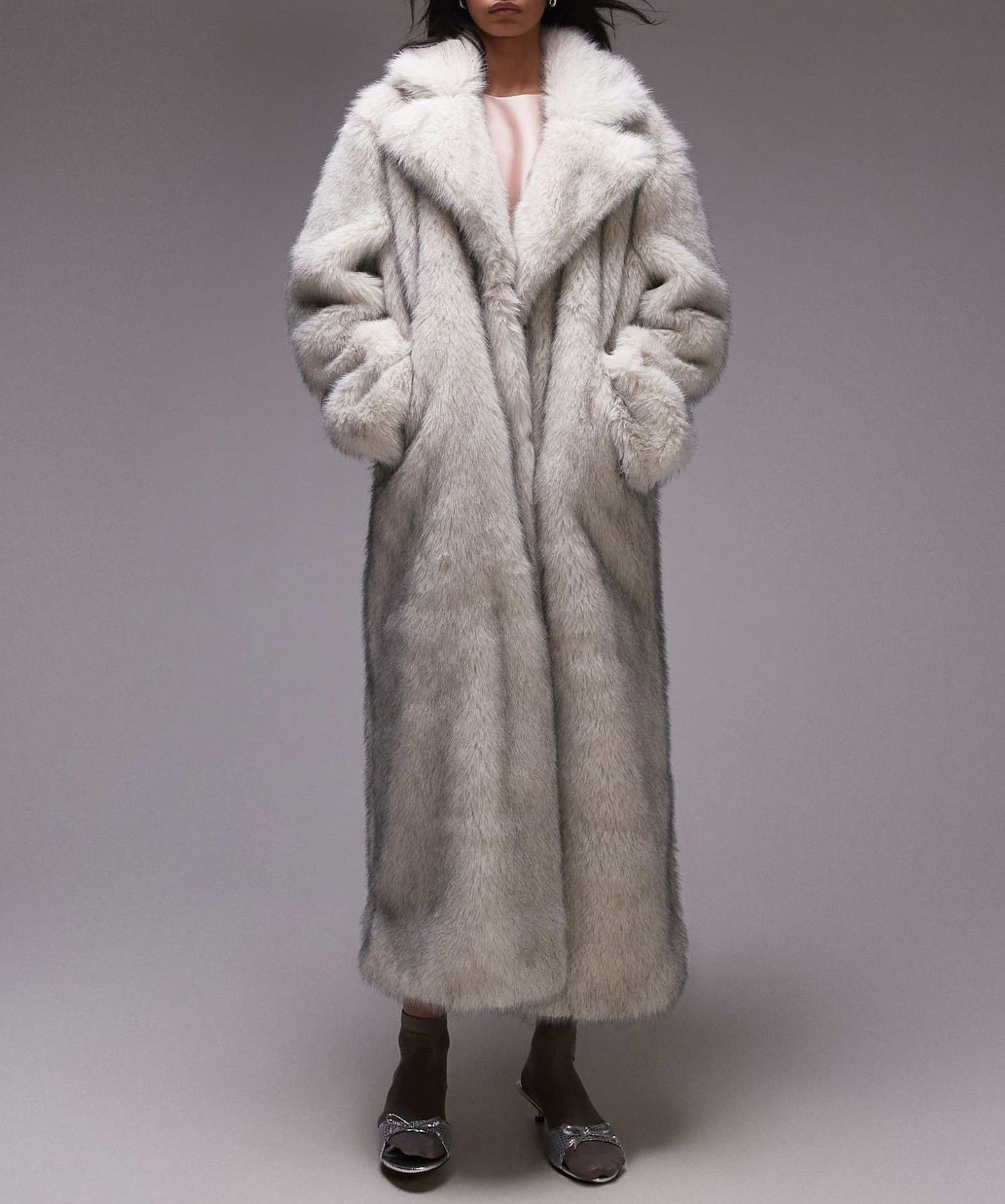 Faux Fur Long Coat