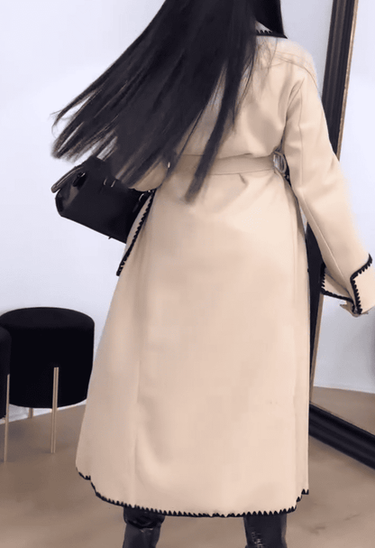 Lapel Pocket Cashmere Coat