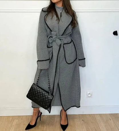 Lapel Pocket Cashmere Coat