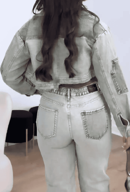 Patchwork Denim Suit