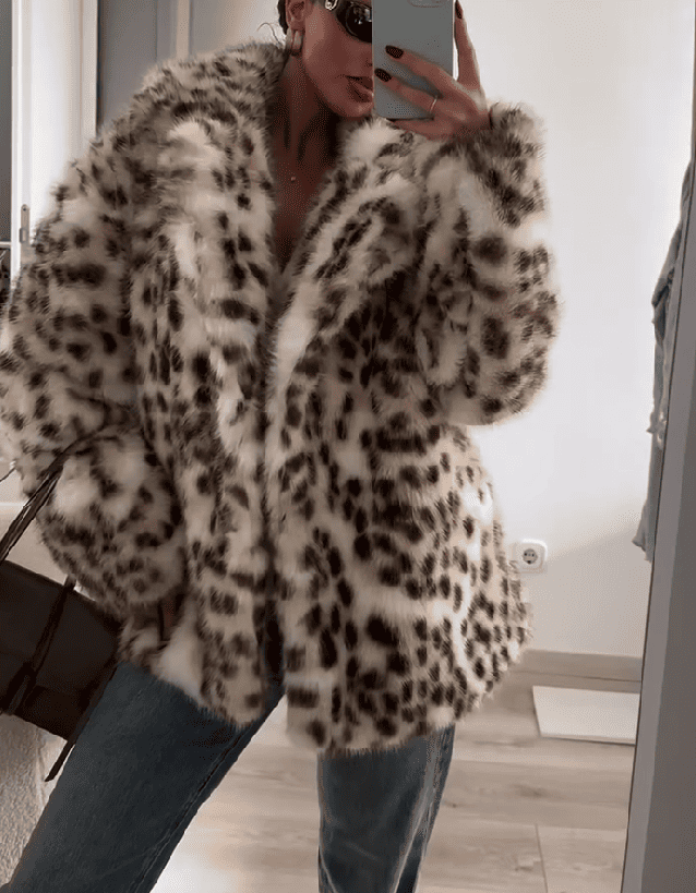 Leopard Faux Fur Coat