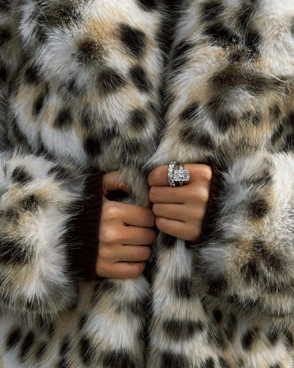 Leopard Faux Fur Coat