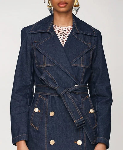 Women's Double-Breasted Belted Trench Coat