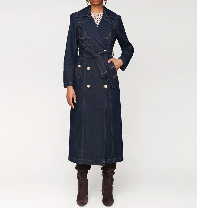 Women's Double-Breasted Belted Trench Coat