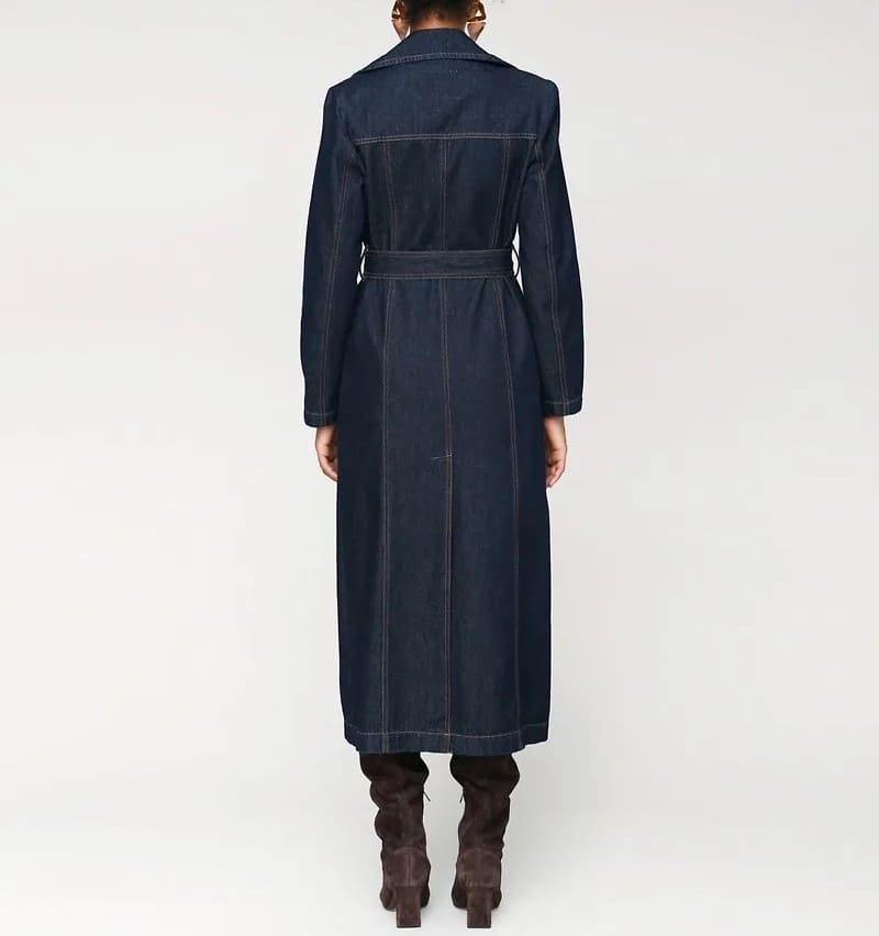 Women's Double-Breasted Belted Trench Coat