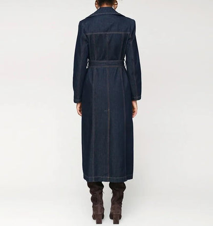 Women's Double-Breasted Belted Trench Coat