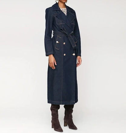 Women's Double-Breasted Belted Trench Coat