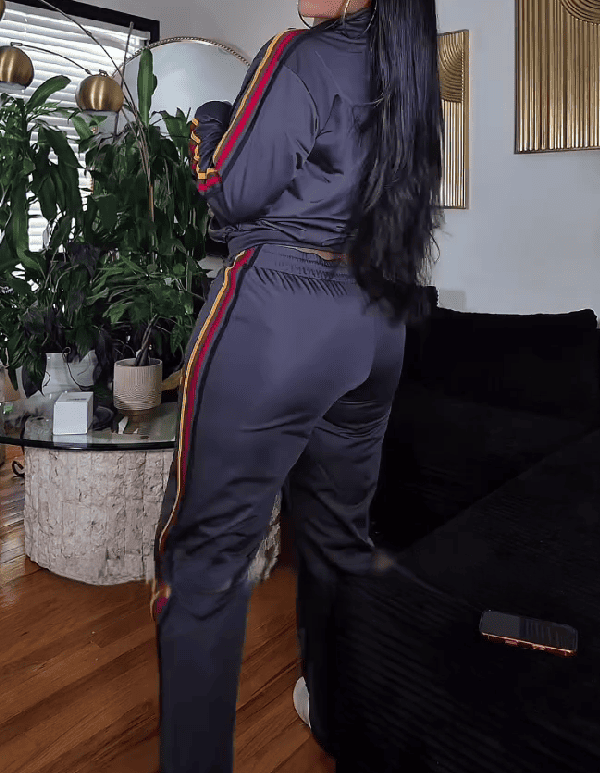 Striped Zipper Tracksuit