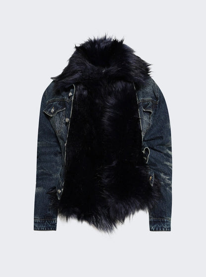 Faux Fur Cinched Jacket