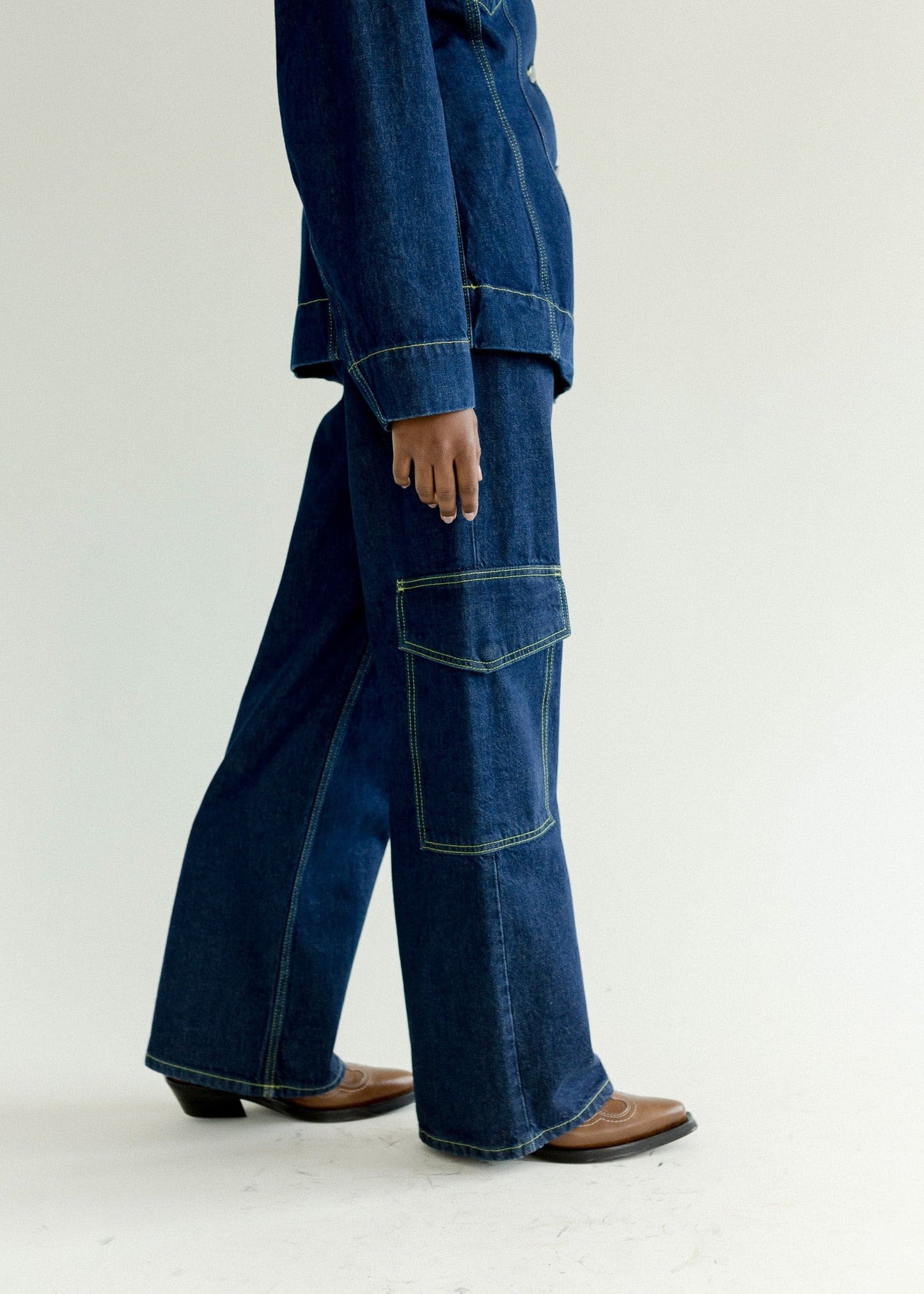 Denim Fitted Set