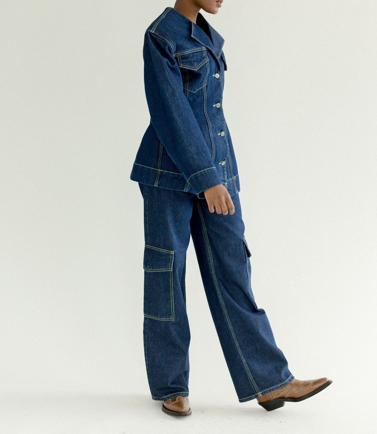 Denim Fitted Set