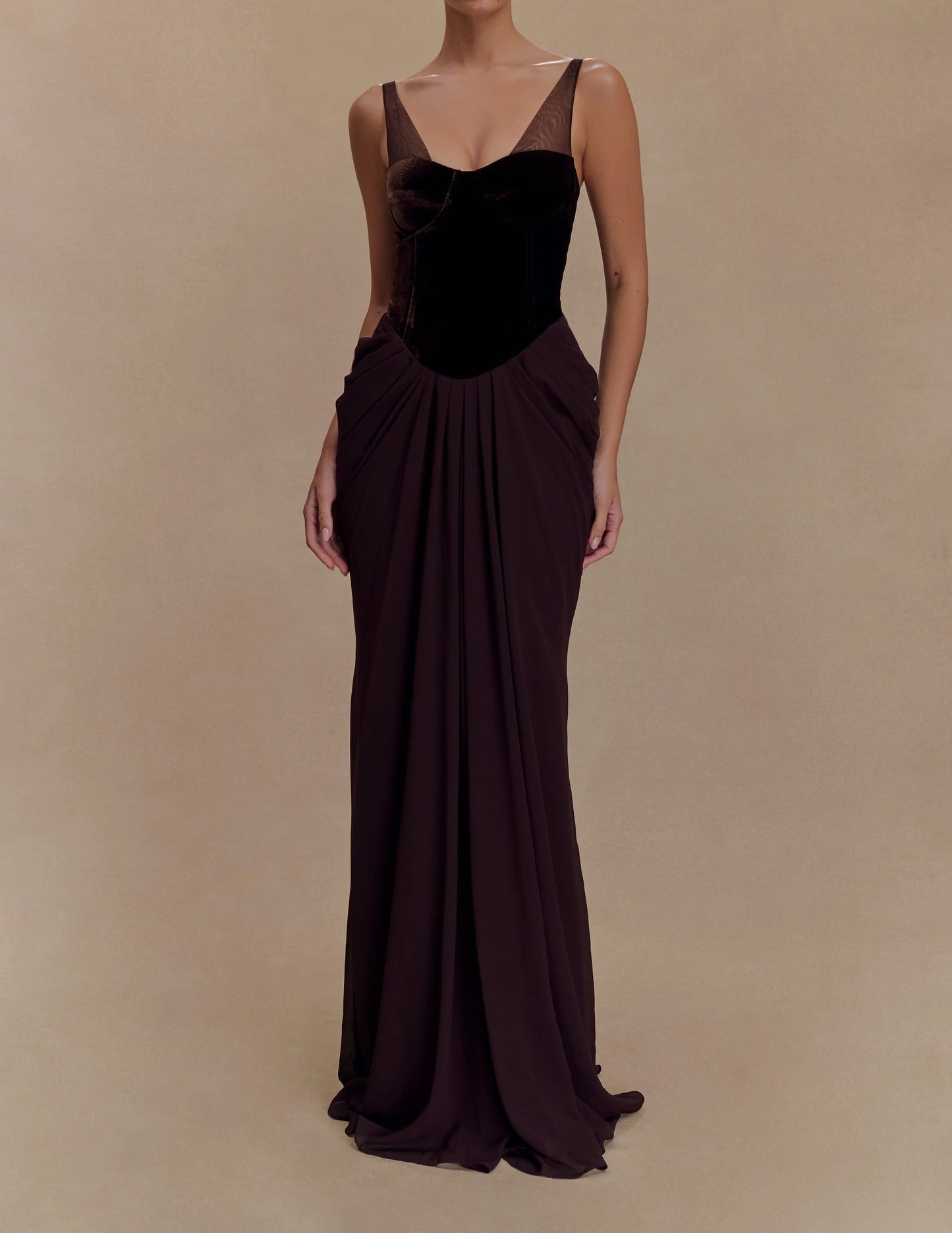 Velvet Corset Maxi Dress
