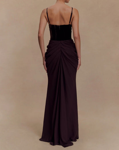 Velvet Corset Maxi Dress