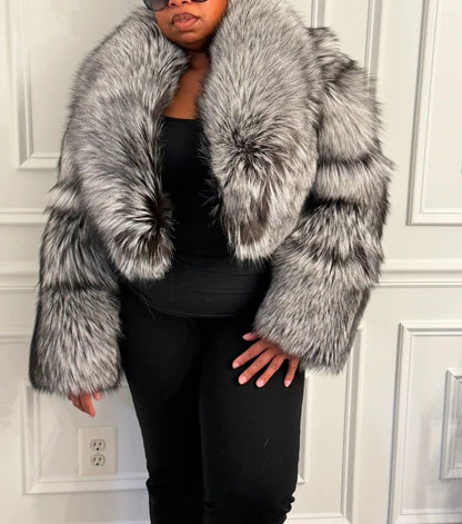 Silver Fox Crop Coat