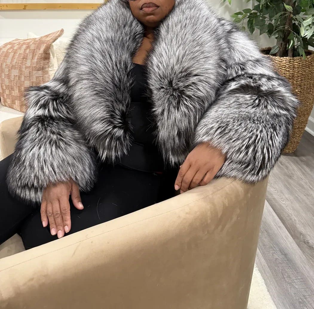 Silver Fox Crop Coat